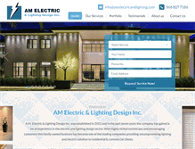Tablet Screenshot of amelectricandlighting.com